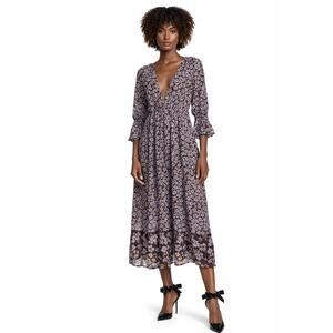 MSRP: $295 NWT  ✨CAARA Floral Chiffon Maxi Dress – S | Button Front ✨QUICK SHIP